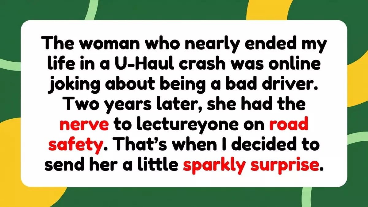 Glitter Bomb Temptation: Accident Survivor Seeks Petty Revenge Over Driver’s Tone-Deaf Memes